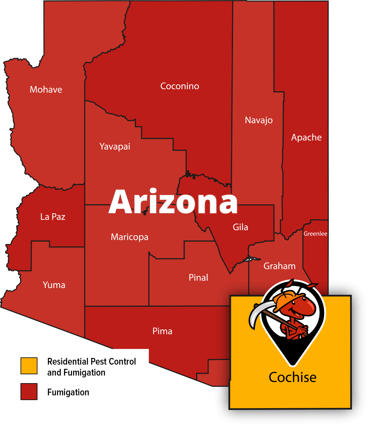 Arizona Service Area Map